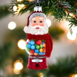 Santa Gum Ball Machine Glass Ornament, 4.5", NB1791<Kurt Adler Hot