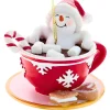 Snowman In Teacup With Candy Cane Ornament 3.5in - E0935<Kurt Adler Outlet