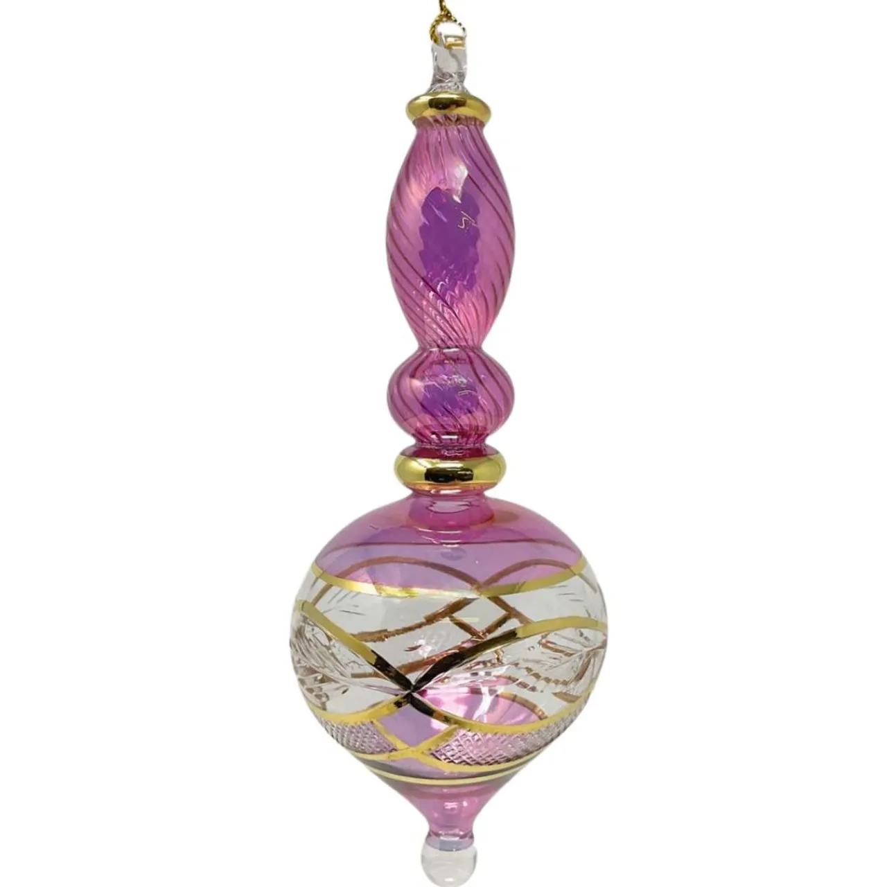 Large Purple Etched Swirl Ornament<Egyptian Museum Best