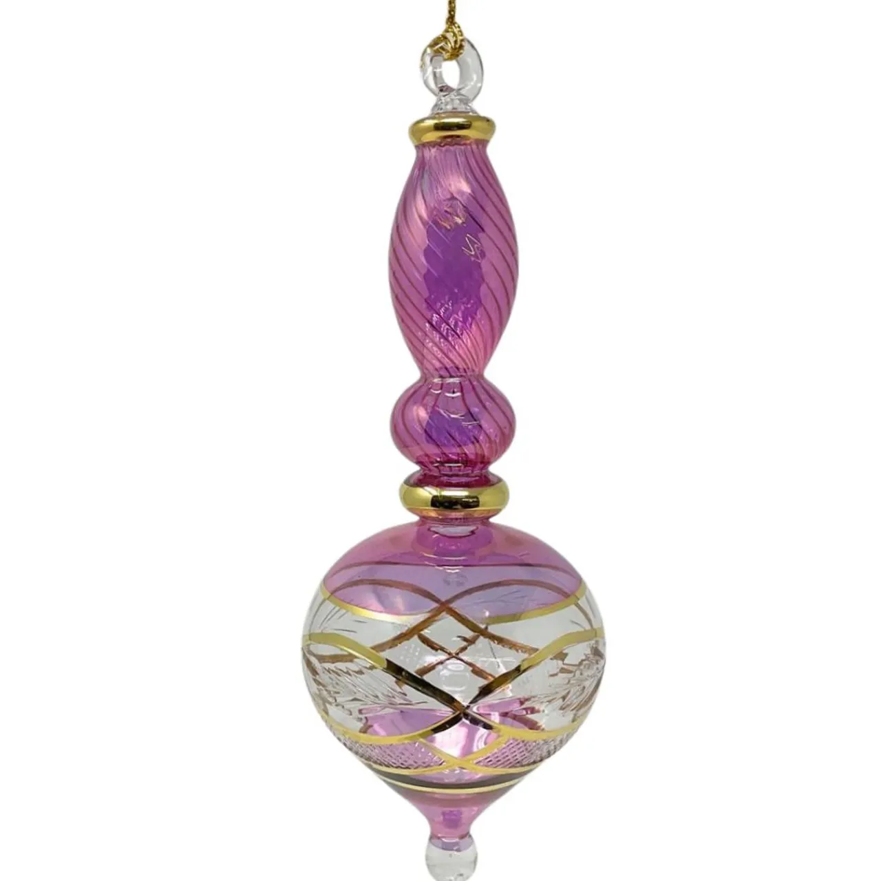 Large Purple Etched Swirl Ornament<Egyptian Museum Best