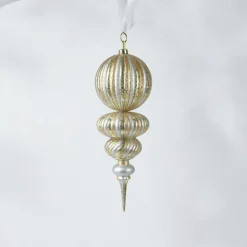 Large Silver and Gold Glittered Finial< Clearance