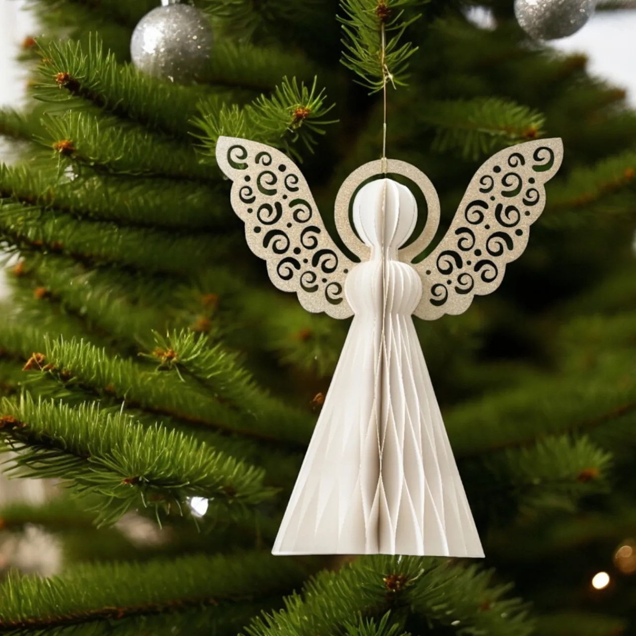 Large White Paper Angel Ornament< Fashion
