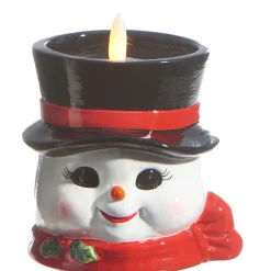 LED Battery Operated Snowman Head Imitation Candle< Best