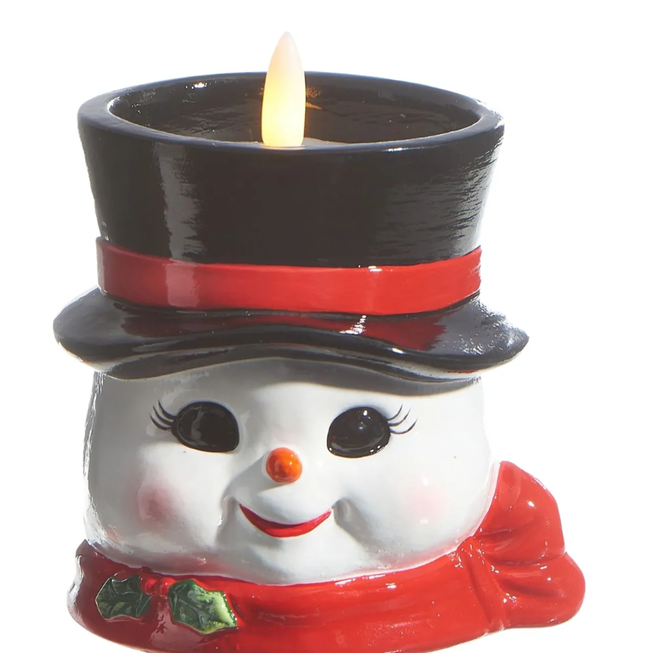 LED Battery Operated Snowman Head Imitation Candle< Best
