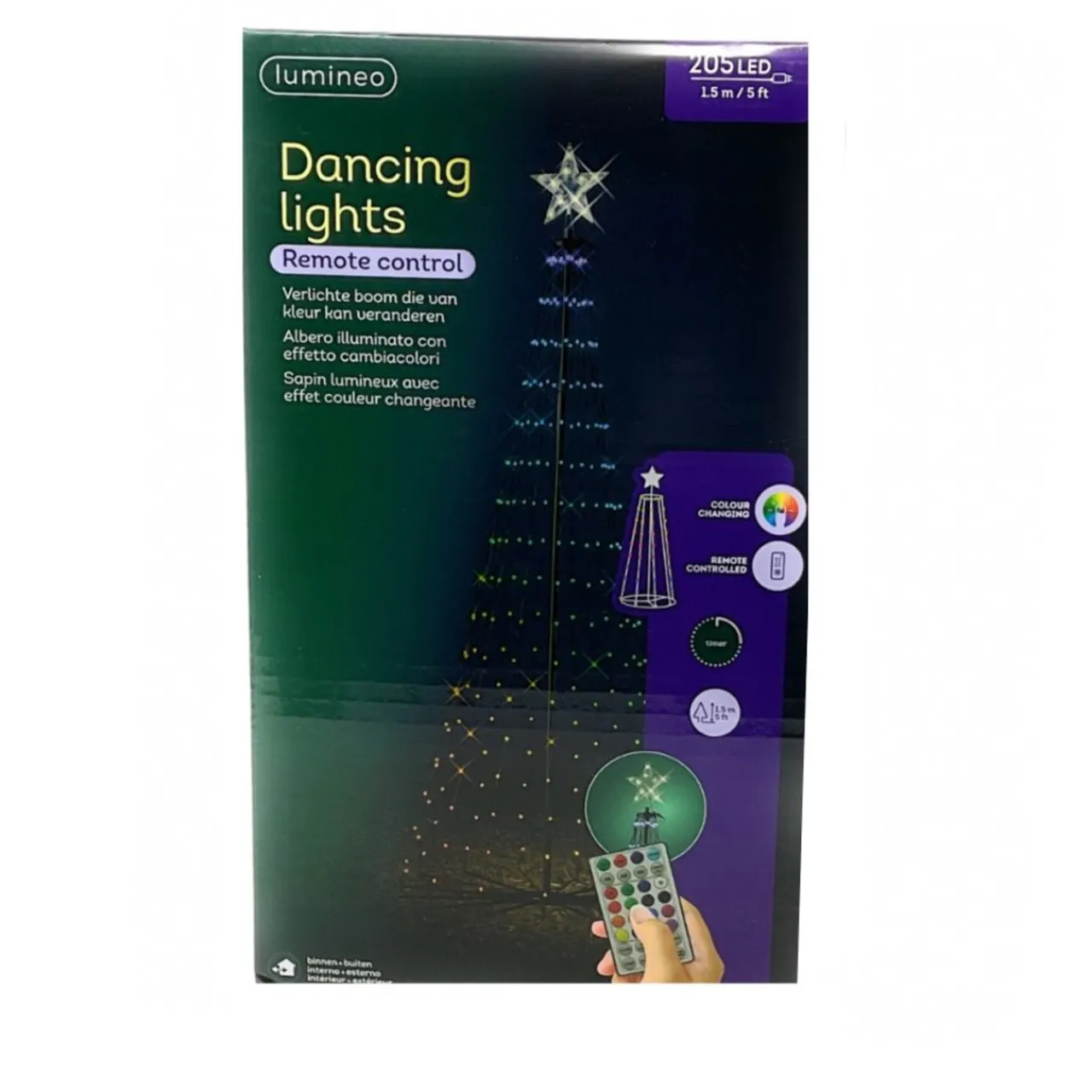 LED Dancing Lights Tree - 5ft with Remote And Timer<Lumineo Hot