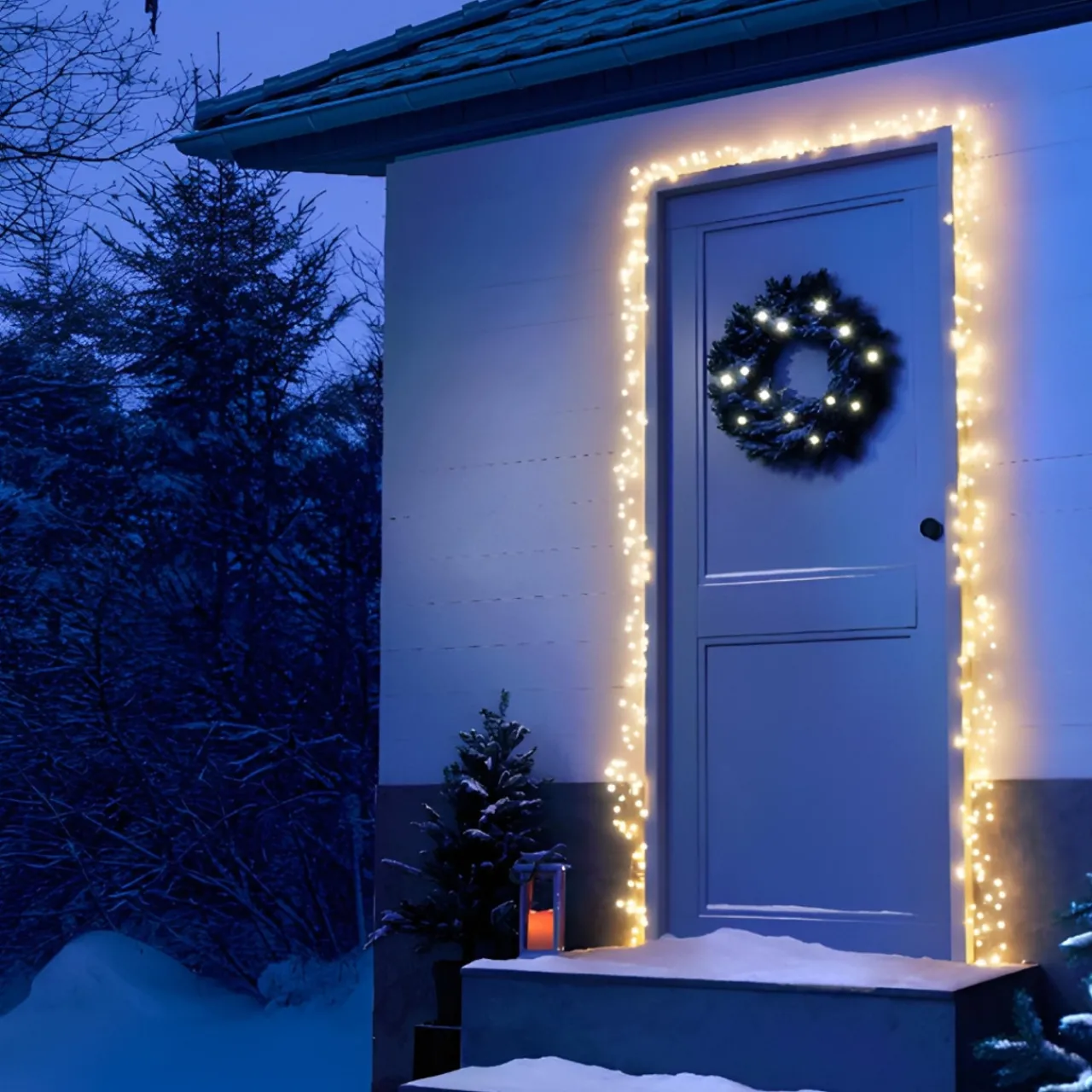 LED Door Lights, Warm White, 18ft, 8-Function Twinkle<Lumineo Hot