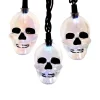 LED Glitter Skull Light Set<Kurt Adler New