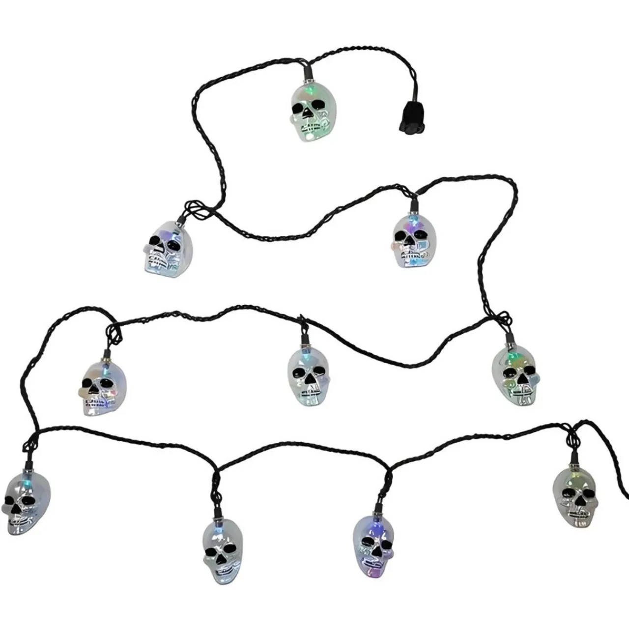 LED Glitter Skull Light Set<Kurt Adler New