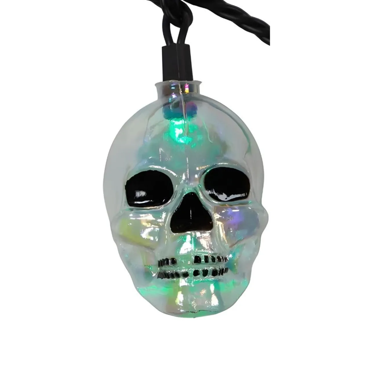LED Glitter Skull Light Set<Kurt Adler New