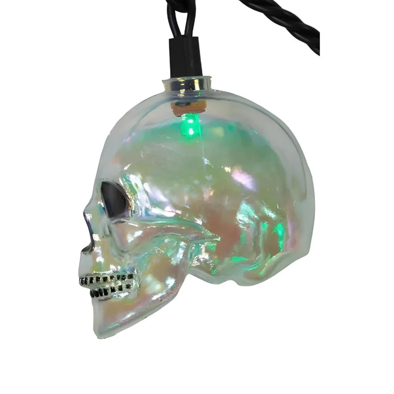 LED Glitter Skull Light Set<Kurt Adler New