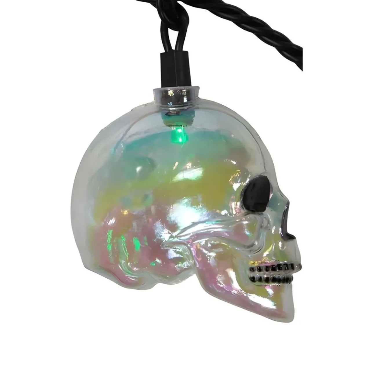 LED Glitter Skull Light Set<Kurt Adler New