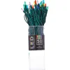 50 LED Incandescent Style Multi-Color Frost Lights Green Wire   | The Christmas Loft<Kurt Adler Online