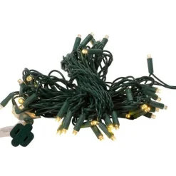50 LED 5MM Wide Angle Warm White Lights Green Wire | The Christmas Loft<Kurt Adler Fashion