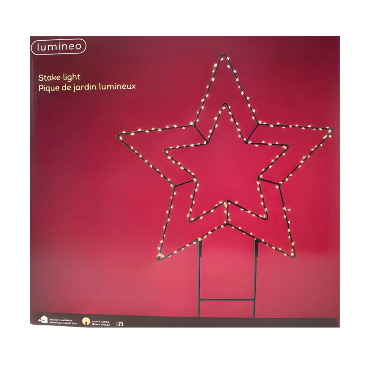 LED Star Stake Light - 180 Warm White Lights, Indoor/Outdoor<Lumineo New