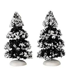 - 4 Inch Evergreen Trees Set of 2   | The Christmas Loft<Lemax Best