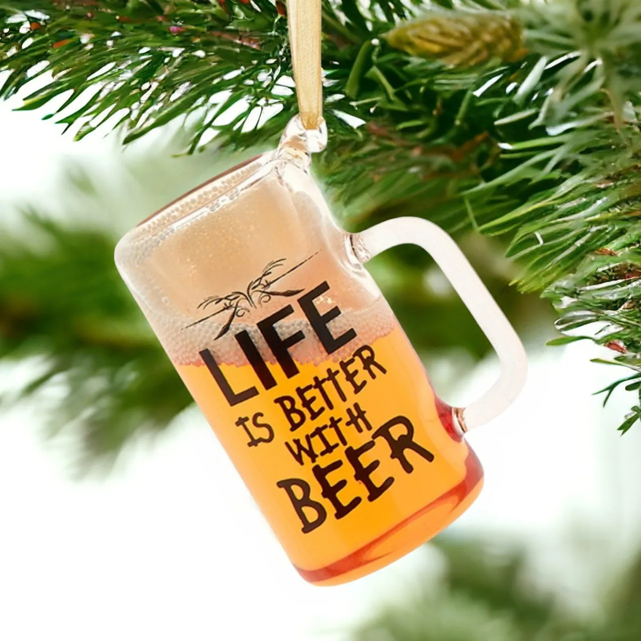 Life is Better With Beer Glass Stein Ornament<Kurt Adler Online
