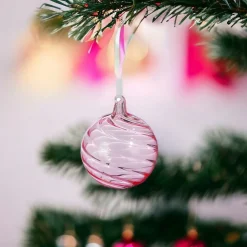 Light Pink Glass Ball Ornament< Sale
