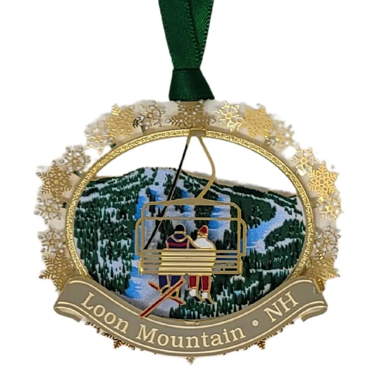 Loon Mountain Skiers Chairlift Ornament - The Christmas Loft< New