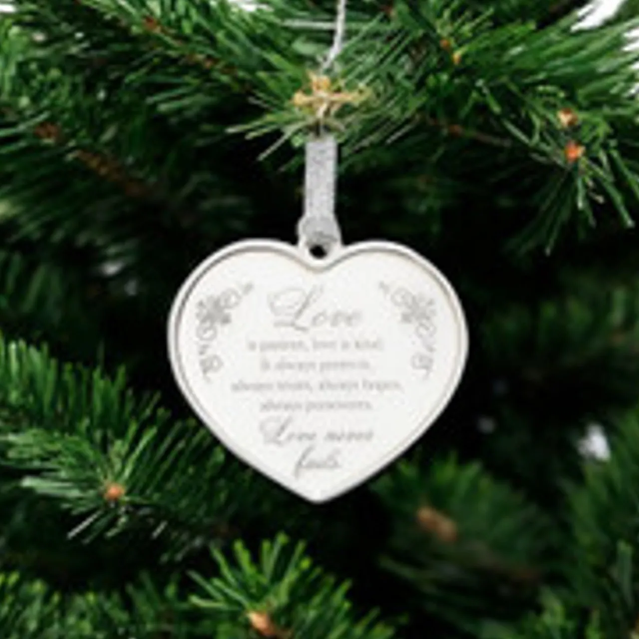 Love is Patient Heart Ornament - Gift Boxed< Best