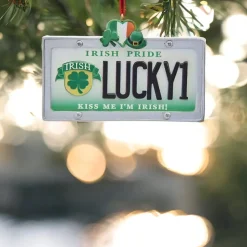 Lucky1 Irish License Plate Hanging Ornament<Kurt Adler Clearance