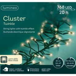 - 768 LED Warm White Cluster Lights Green Wire | The Christmas Loft<Lumineo Hot