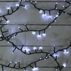500 LED Cool White Christmas Compact Lights Set, Green Wire 36 Feet<Lumineo Clearance