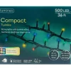 500 LED Multi-Colored Christmas Compact Lights Set, Green Wire 36 Feet -<Lumineo Sale