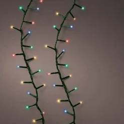 1000 LED Multi-Colored Christmas Compact Lights Set, Green Wire 74 Feet<Lumineo Outlet