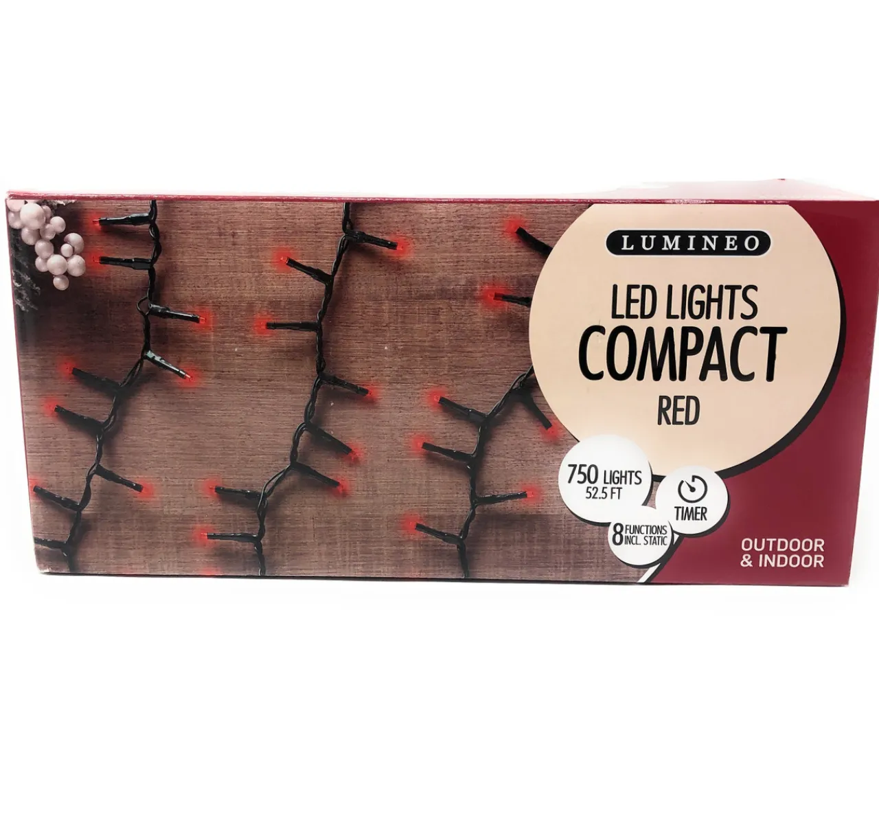 750 LED Red Compact Lights on Green Wire | The Christmas Loft<Lumineo Online