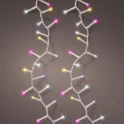 1,000 LED Soft Glow Multi Color Compact Twinkle Lights Transparent Wire<Lumineo Fashion