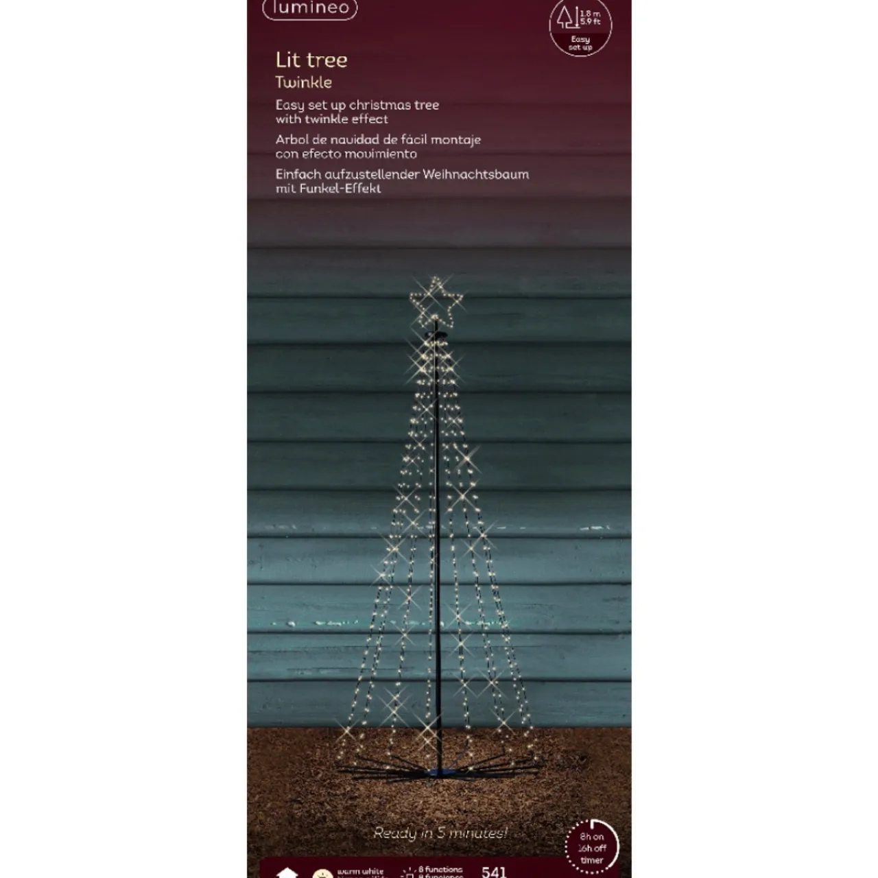 541 LED Warm White 5.9 Foot Lit Tree<Lumineo Fashion