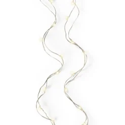 40 LED Warm White Lights Silver Micro Wire - The Christmas Loft<Lumineo Online