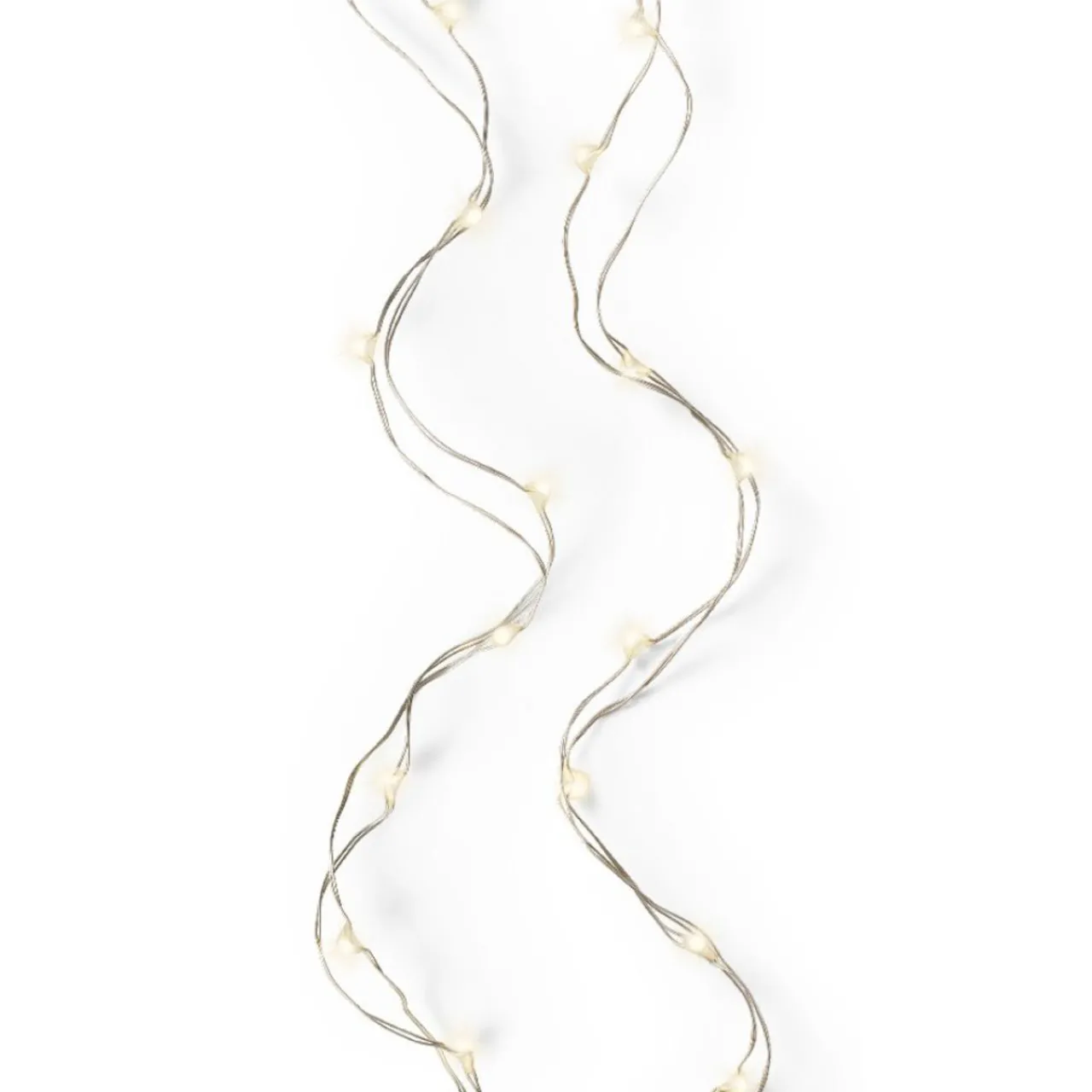 40 LED Warm White Lights Silver Micro Wire - The Christmas Loft<Lumineo Online