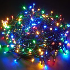 1000 LED Warm White/Multicolor Color Changing Lights Green Wire<Lumineo Discount