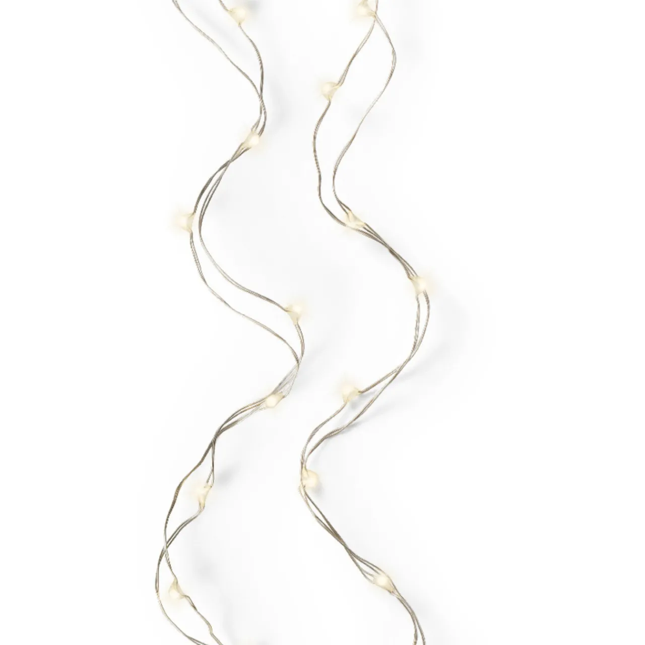 100 Micro LED Warm White Silver Wire Lights<Lumineo Fashion