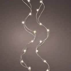 100 Micro LED Warm White Silver Wire Lights<Lumineo Fashion