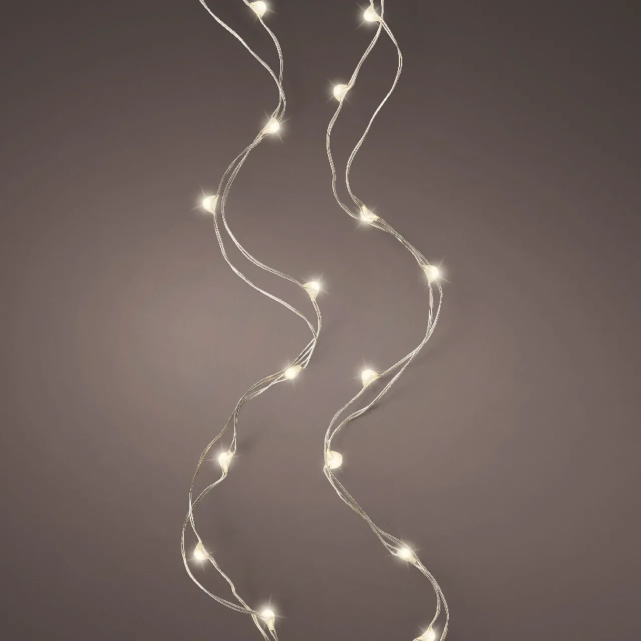 100 Micro LED Warm White Silver Wire Lights<Lumineo Fashion
