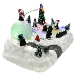 Lumineo Animated Penguins Play Scene - 10.5" Lights & Motion< New