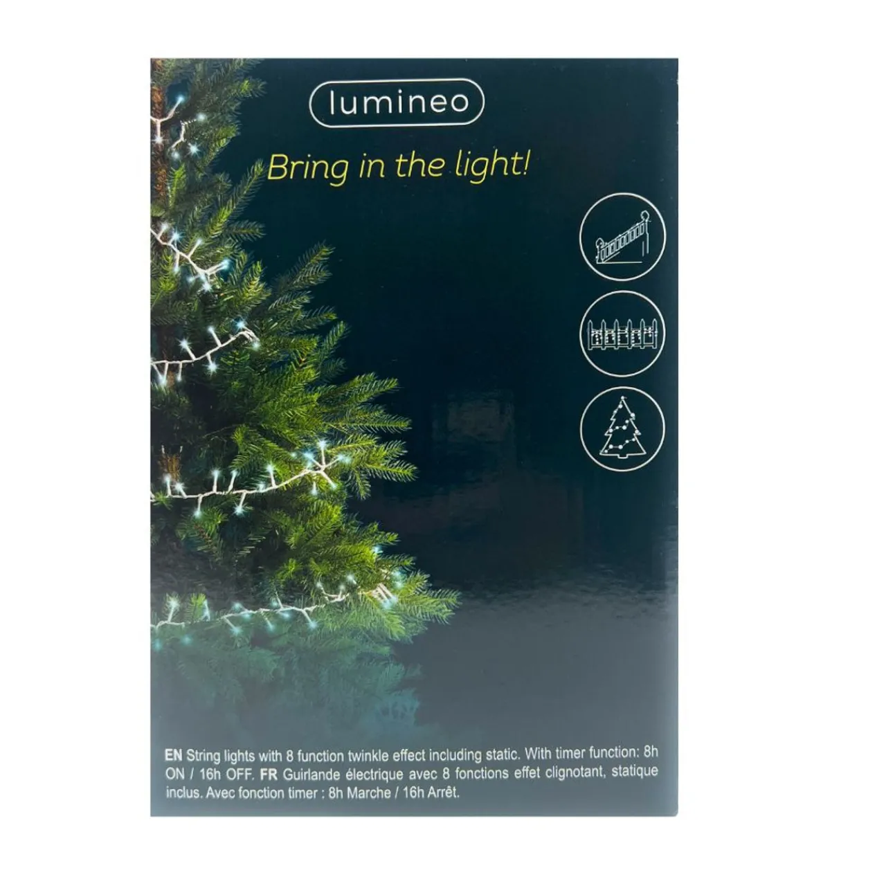 Cool White LED String Lights, 74ft, 1000 Bulbs, 8 Modes<Lumineo Sale