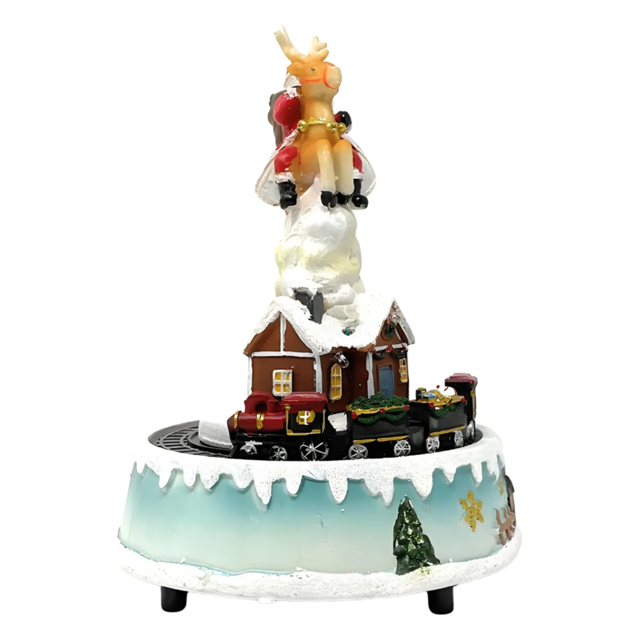 Enchanted Flying Santa LED Music Box<Lumineo Hot