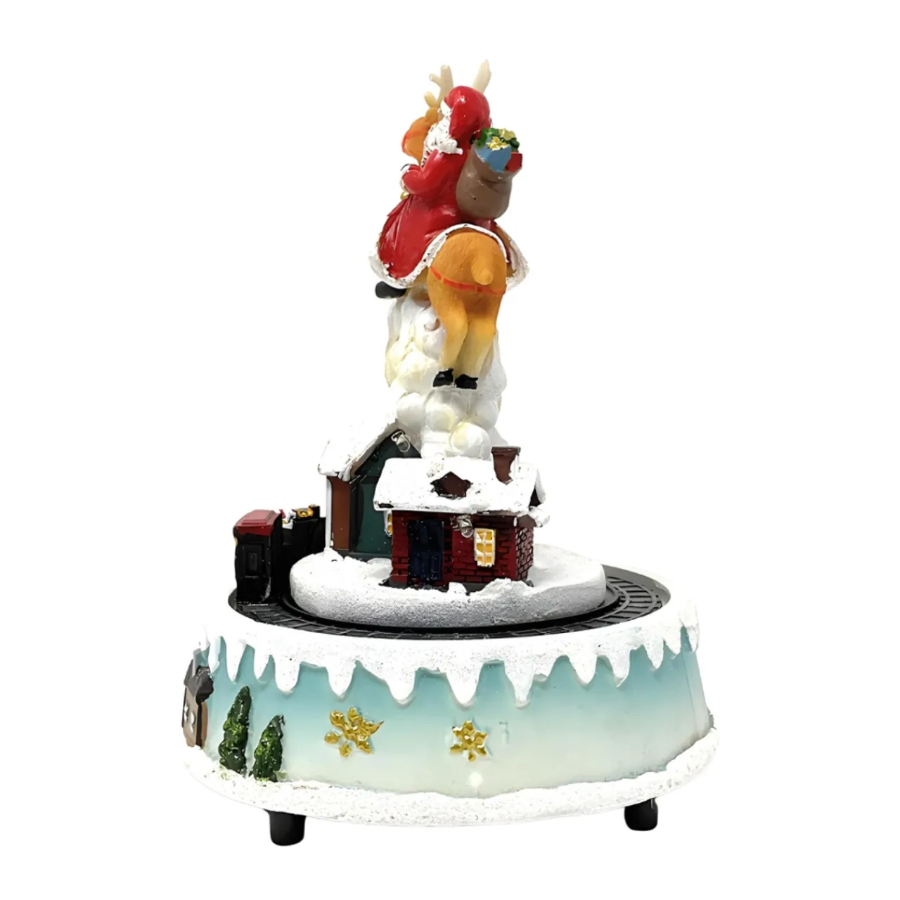Enchanted Flying Santa LED Music Box<Lumineo Hot