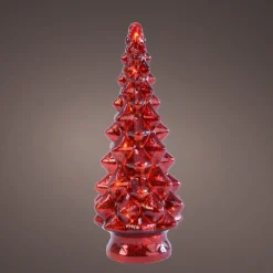 LED Glass Red Tree Figurine<Lumineo New