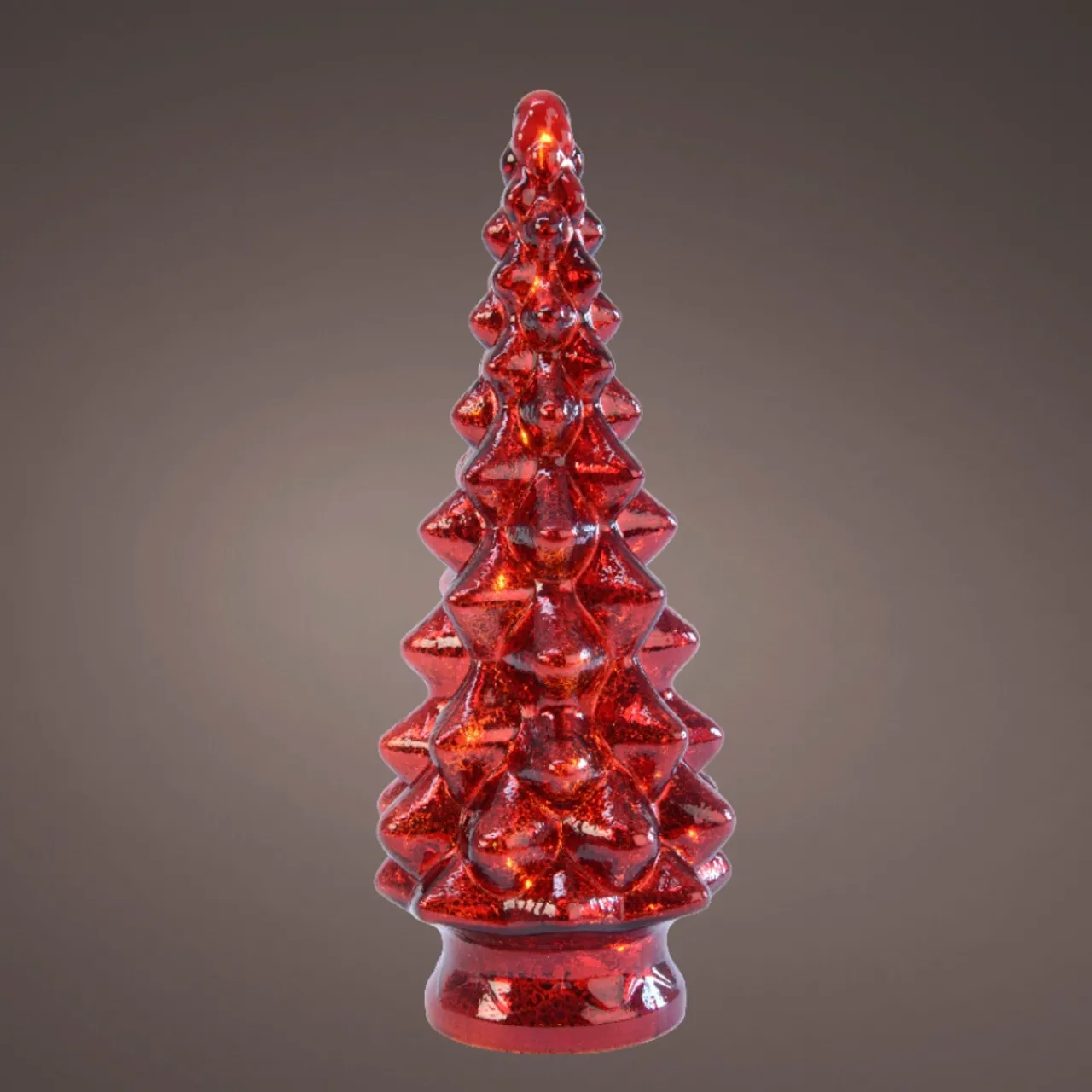 LED Glass Red Tree Figurine<Lumineo New