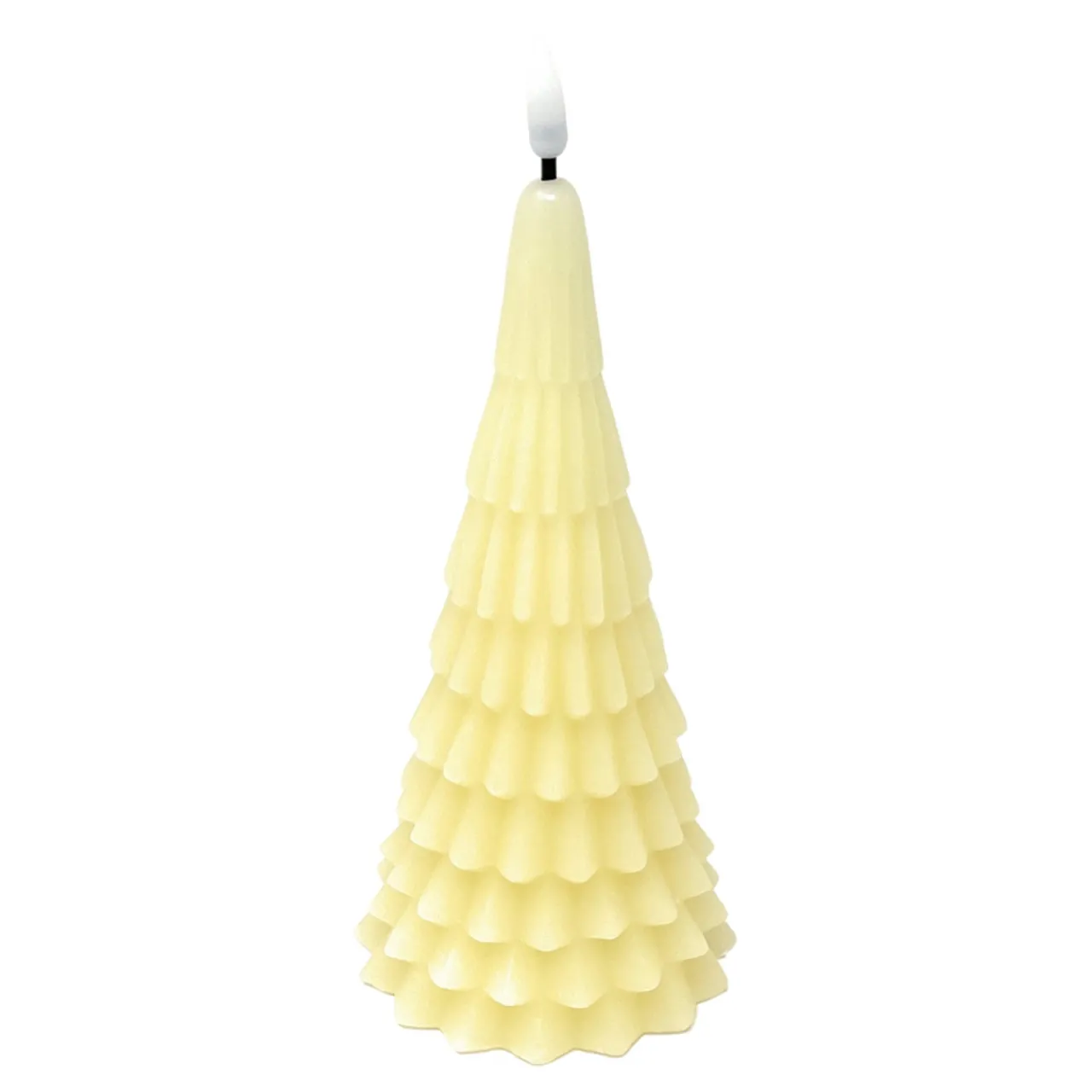 8" Cream Wax Tree Candle - Battery Operated, Timer<Lumineo Sale