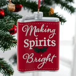Making Spirits Bright Flask Ornament<Kurt Adler Hot