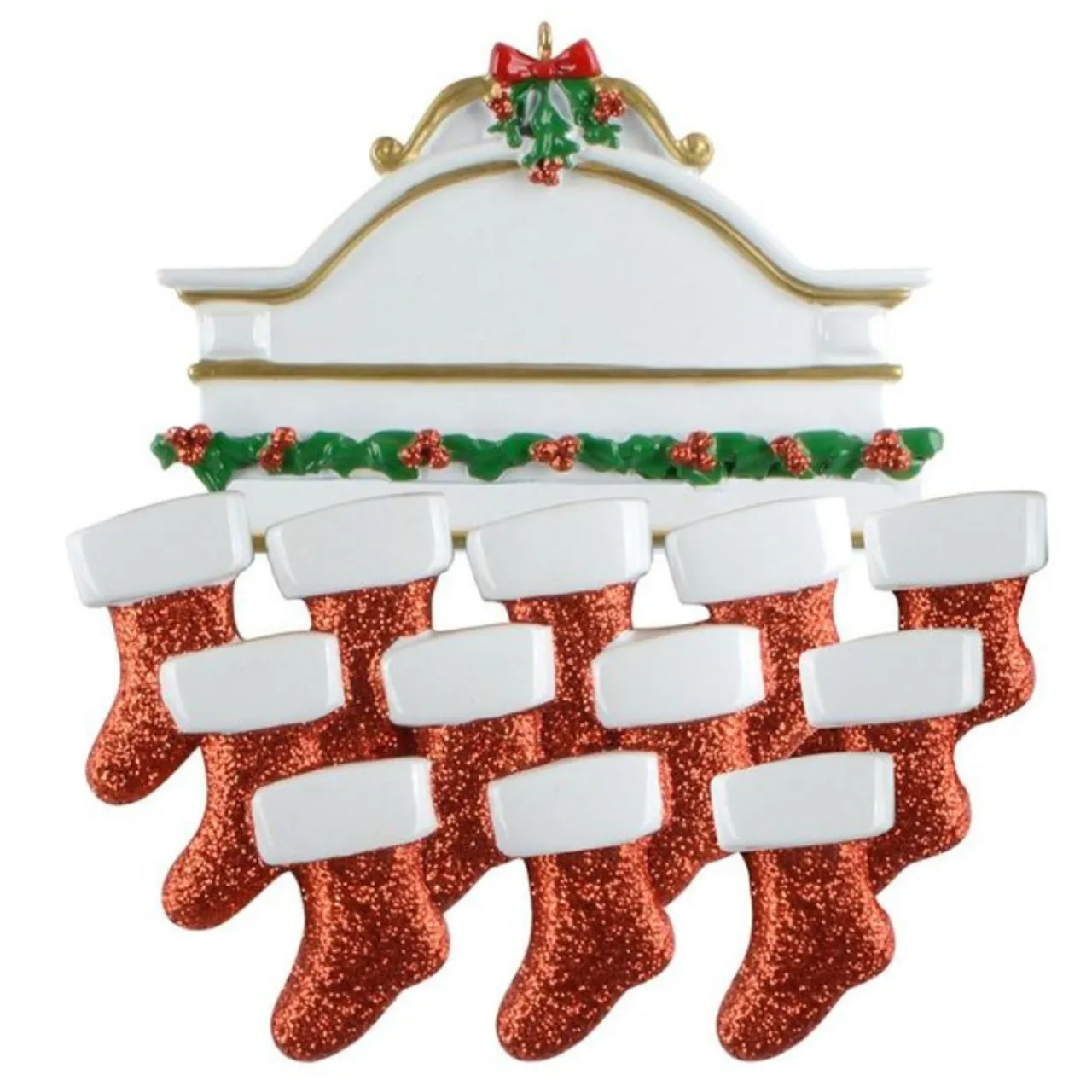 Mantle Family of 12 Personalized Ornament< Clearance