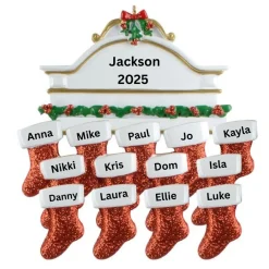 Mantle Family of 13 Personalized Ornament< New