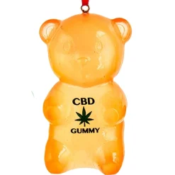 Marijuana CBD Orange Gummy Bear Ornament<Kurt Adler Best