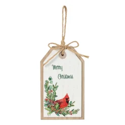 Merry Christmas Cardinal Tag Ornament< Fashion