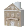 Merry Christmas House Tea Light Candle Holder< New
